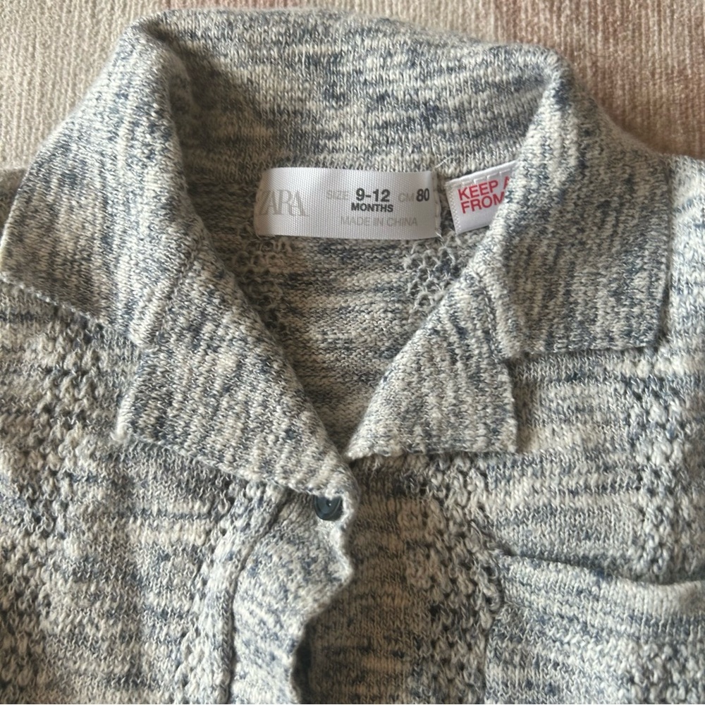 Zara knit sweater and shorts set boys 9-12 months - Picture 2 of 4